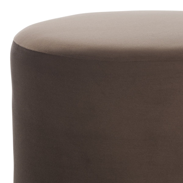 Safavieh Mista Ottoman With Elegant Wooden Legs – Timeless Comfort And Style For Any Living Space Decor Chocolate ,Brown Wood,Fabric,Foam Ott1310a