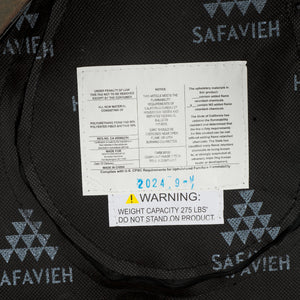 Safavieh Mista Ottoman With Elegant Wooden Legs – Timeless Comfort And Style For Any Living Space Decor Chocolate ,Brown Wood,Fabric,Foam Ott1310a