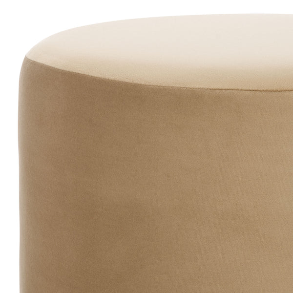 Safavieh Mista Ottoman With Elegant Wooden Legs – Timeless Comfort And Style For Any Living Space Decor Tan ,Brown Wood,Fabric,Foam Ott1310b