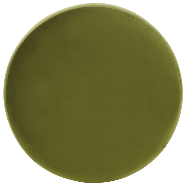 Safavieh Mista Ottoman With Elegant Wooden Legs – Timeless Comfort And Style For Any Living Space Decor Olive ,Brown Wood,Fabric,Foam Ott1310c