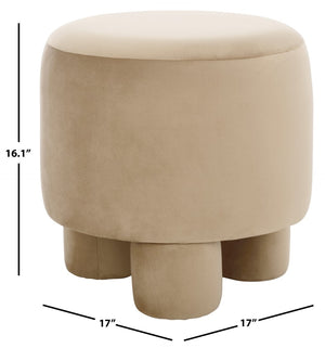 Safavieh Naref Ottoman - Stylish Comfort Piece For Living Room, Perfect Blend Of Durability And Elegance Tan Wood,Fabric,Foam Ott1311b