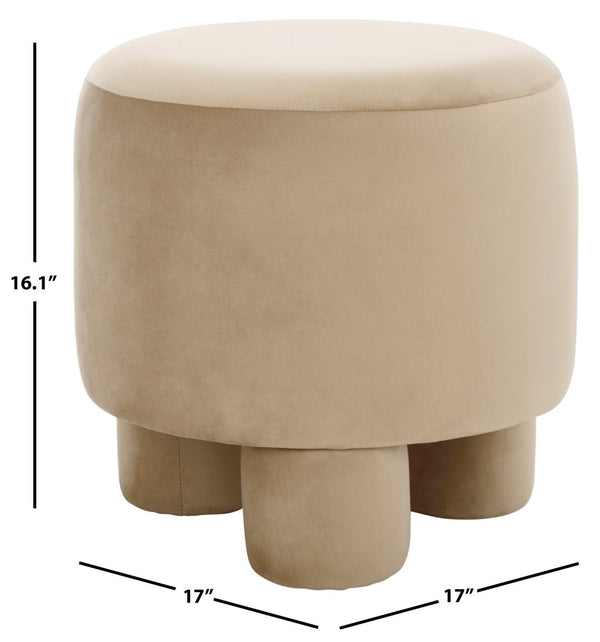 Safavieh Naref Ottoman - Stylish Comfort Piece For Living Room, Perfect Blend Of Durability And Elegance Tan Wood,Fabric,Foam Ott1311b