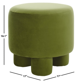 Safavieh Naref Ottoman - Stylish Comfort Piece For Living Room, Perfect Blend Of Durability And Elegance Olive Wood,Fabric,Foam Ott1311c