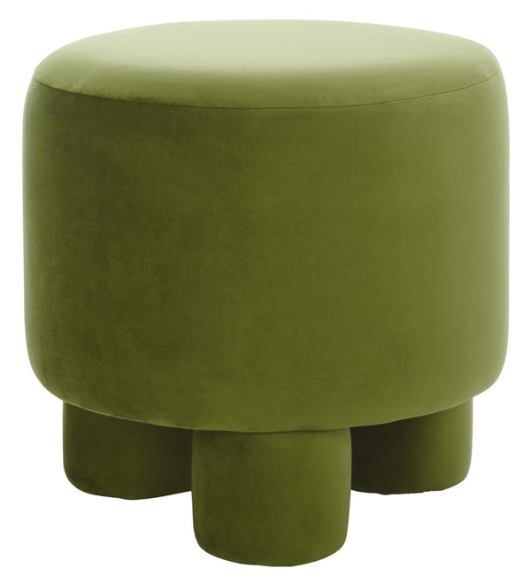 Safavieh Naref Ottoman - Stylish Comfort Piece For Living Room, Perfect Blend Of Durability And Elegance Olive Wood,Fabric,Foam Ott1311c