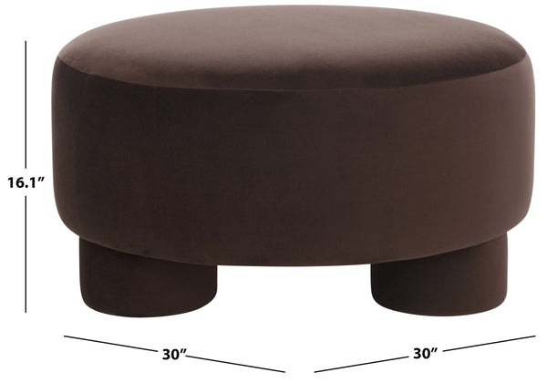 Safavieh Naref Cocktail Ottoman - Elevate Your Home Decor With Luxurious Comfort And Elegant Design Chocolate Wood,Fabric,Foam Ott1312a