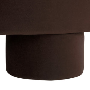 Safavieh Naref Cocktail Ottoman - Elegant Upholstered Footrest With Versatile Style For Living Space Comfort Chocolate OTT1312A