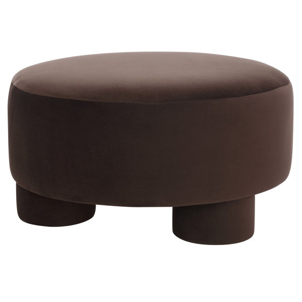 Safavieh Naref Cocktail Ottoman - Elegant Upholstered Footrest With Versatile Style For Living Space Comfort Chocolate OTT1312A