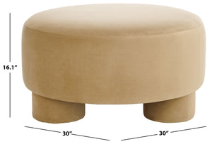 Safavieh Naref Cocktail Ottoman - Elevate Your Home Decor With Luxurious Comfort And Elegant Design Tan Wood,Fabric,Foam Ott1312b