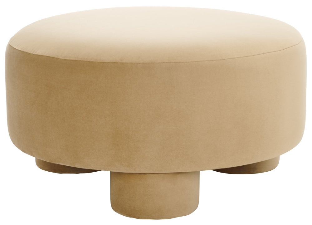 Safavieh Naref Cocktail Ottoman - Elegant Upholstered Footrest With Versatile Style For Living Space Comfort Tan OTT1312B