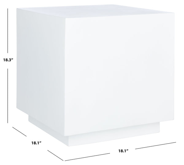 Safavieh Kolden Square Stool - Modern Minimalist Faux-Concrete Accent For Stylish Seating & Décor Solutions OTT3000A