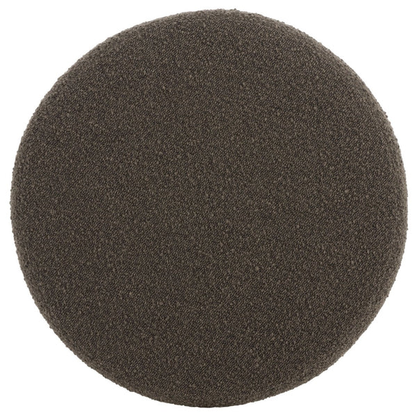 Safavieh Ryth Chic Boucle Ottoman - Versatile Cylindrical Accent For Extra Seating, Footrest, Or Decor Brown / Black OTT3401D
