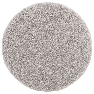 Safavieh Ryth Chic Boucle Ottoman - Versatile Cylindrical Accent For Extra Seating, Footrest, Or Decor White / Black OTT3401E