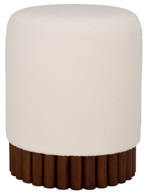 Safavieh Cerna Ottoman - Elegant Off White & Dark Brown Home Furniture For Stylish Living Room Decor Off White ,Dark Brown Wood,Foam,Fabric Ott3402a