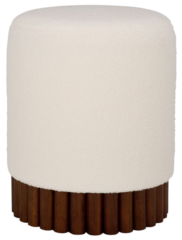 Safavieh Cerna Ottoman - Elegant Off White & Dark Brown Home Furniture For Stylish Living Room Decor Off White ,Dark Brown Wood,Foam,Fabric Ott3402a