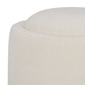 Safavieh Posner Ottoman - Elegant Ivory/Natural Fabric, Durable Rubberwood, Plush Foam Comfort For Stylish Relaxation Ivory ,Natural Wood,Foam,Fabric Ott3403a