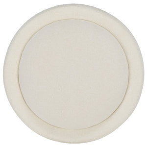 Safavieh Posner Ottoman - Elegant Ivory/Natural Fabric, Durable Rubberwood, Plush Foam Comfort For Stylish Relaxation Ivory ,Natural Wood,Foam,Fabric Ott3403a