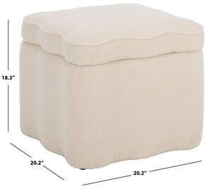 Emmie Square Storage Ottoman With Lift-Top Concealed Compartment, Plush Foam Seating & Modern Look