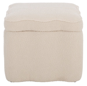 Emmie Square Storage Ottoman With Lift-Top Concealed Compartment, Plush Foam Seating & Modern Look