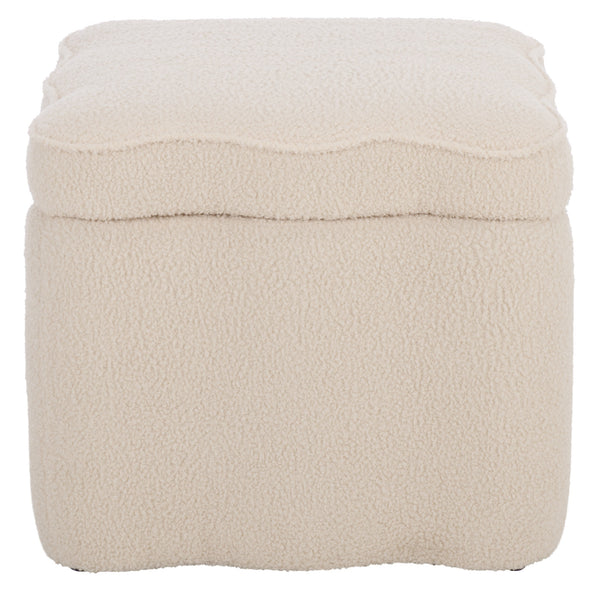 Emmie Square Storage Ottoman With Lift-Top Concealed Compartment, Plush Foam Seating & Modern Look