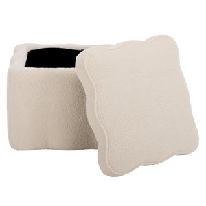 Emmie Square Storage Ottoman With Lift-Top Concealed Compartment, Plush Foam Seating & Modern Look