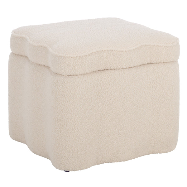 Emmie Square Storage Ottoman With Lift-Top Concealed Compartment, Plush Foam Seating & Modern Look