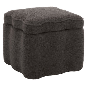 Emmie Square Storage Ottoman With Lift-Top Concealed Compartment, Plush Foam Seating & Modern Look