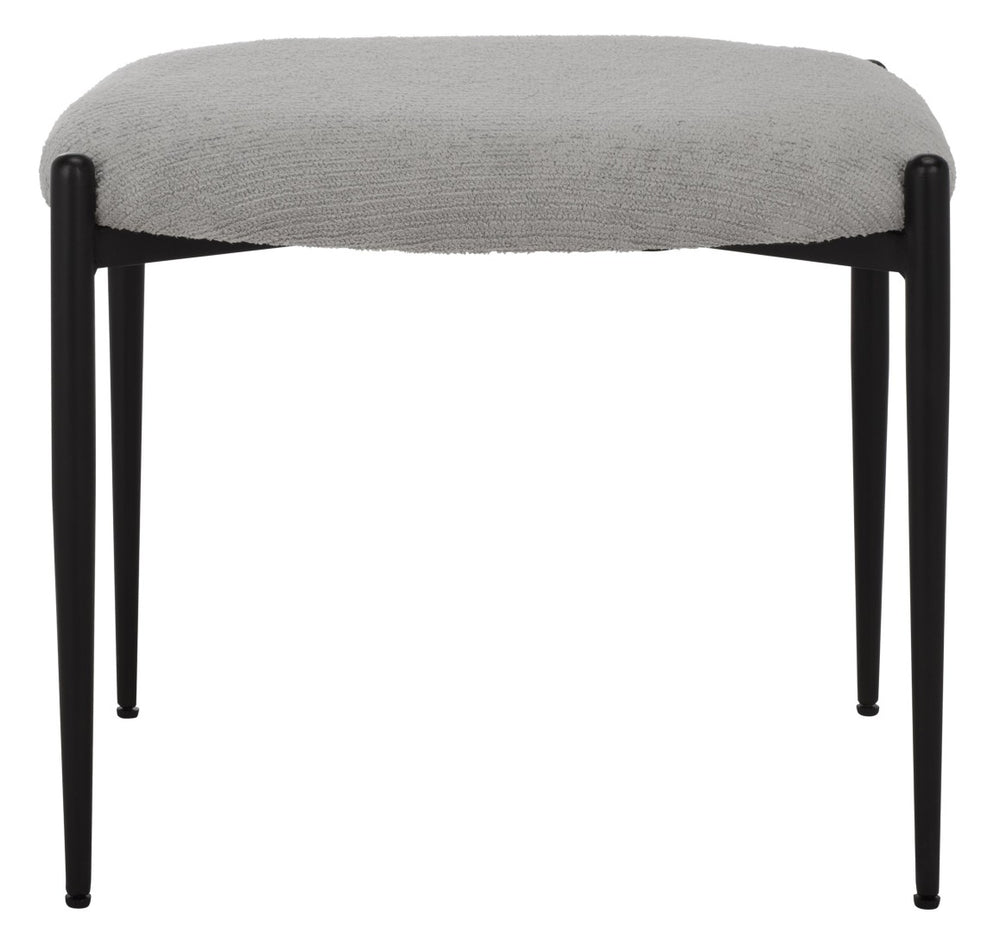 Safavieh Uwe Ottoman – Stylish Grey Cotton Footstool With Black Metal Legs For Modern Living Spaces & Decor OTT3701A