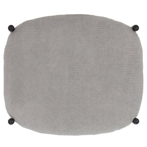 Safavieh Uwe Ottoman – Stylish Grey Cotton Footstool With Black Metal Legs For Modern Living Spaces & Decor OTT3701A