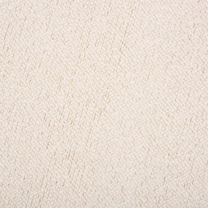 Safavieh Evgenia Round Ottoman Cream Upholstered Top Walnut Legs Modern Living Room Accent White OTT3704A