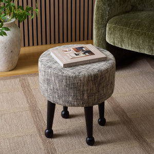 Safavieh Esfir Round Foam Filled Pouf with Wood Base for Living Room or Bedroom Accent OTT3707A