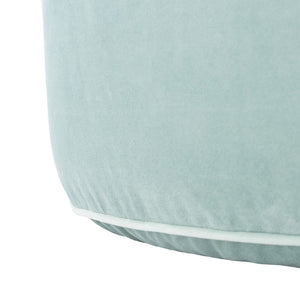 Safavieh Amais Round Ottoman - Plush Velvet Accent For Modern Living Spaces, Sculptural Design & Versatile Use Mint OTT4501C