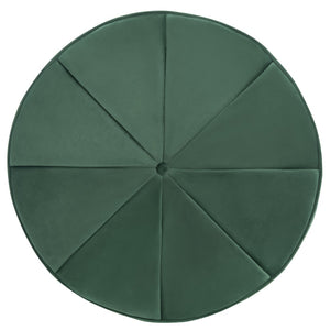 Safavieh Hawkem Cylinder Ottoman - Stylish Velvet Accent Piece For Modern Living Spaces, Multi-Functional Design Dark Emerald Green OTT4502C