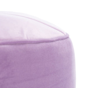 Safavieh Hawkem Cylinder Ottoman - Stylish Velvet Accent Piece For Modern Living Spaces, Multi-Functional Design Lilac OTT4502D