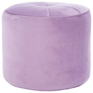 Safavieh Hawkem Cylinder Ottoman - Stylish Velvet Accent Piece For Modern Living Spaces, Multi-Functional Design Lilac OTT4502D