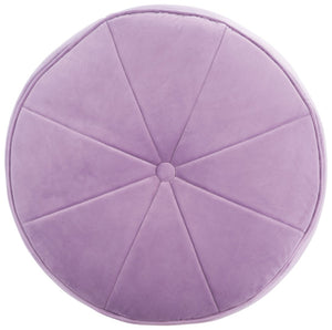Safavieh Hawkem Cylinder Ottoman - Stylish Velvet Accent Piece For Modern Living Spaces, Multi-Functional Design Lilac OTT4502D