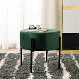 Safavieh Lisbon Round Ottoman Malachite Green / Black OTT6202A