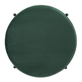 Safavieh Lisbon Round Ottoman Malachite Green / Black OTT6202A