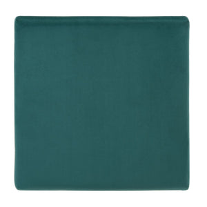 Safavieh Fleur Square Ottoman - Luxurious Emerald Velvet With Gold Quatrefoil Base For Glamorous Interiors OTT6205B