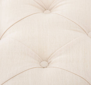 Safavieh Liam Modern Tufted Cocktail Ottoman With Hidden Storage – Stylish Seating & Serving Solution For Any Space Light Beige / Dark Oak OTT6400A