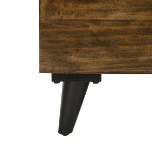 Safavieh Liam Modern Tufted Cocktail Ottoman With Hidden Storage – Stylish Seating & Serving Solution For Any Space Navy / Dark Oak OTT6400B