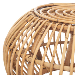 Safavieh Jacynda Round Ottoman - Coastal-Chic Rattan Footrest, Extra Seating & Stylish Low Table In Honey Brown OTT6501A