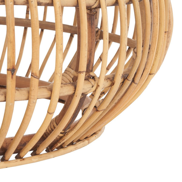 Safavieh Jacynda Round Ottoman - Coastal-Chic Rattan Footrest, Extra Seating & Stylish Low Table In Honey Brown OTT6501A