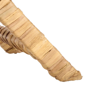 Safavieh Posey Ottoman - Chic Natural Mahogany Footrest With Soft Foam Cushioning For Style And Comfort Natural Water Hyacinth ,Wood ,Foam Ott6502a