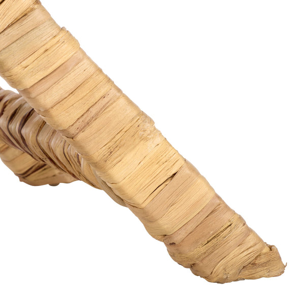 Safavieh Posey Ottoman - Chic Natural Mahogany Footrest With Soft Foam Cushioning For Style And Comfort Natural Water Hyacinth ,Wood ,Foam Ott6502a