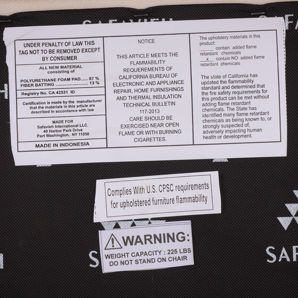 Safavieh Iveliz Ottoman With Cushion - Natural & White Elegance For Modern Living Rooms & Cozy Spaces Natural ,White Mendong ,Metal Ott6504a