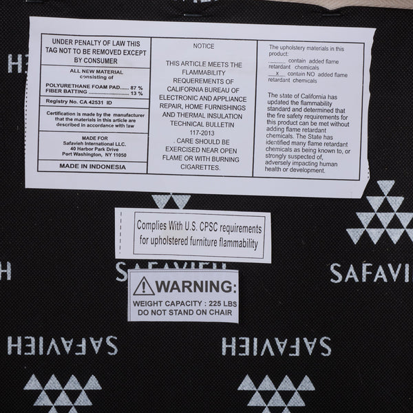 Safavieh Iveliz Ottoman With Cushion - Elegant Dark Natural & White Design For Modern Living Spaces Dark Natural ,White Banana  ,Metal Ott6504b