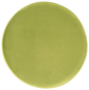 Safavieh Abrea Round Ottoman - Plush Velvet Accent With Open Hairpin Legs For Stylish Seating & Footrest Pear/Gold OTT7500A