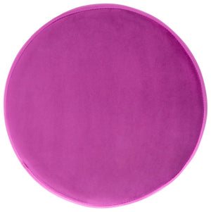 Safavieh Abrea Round Ottoman - Plush Velvet Accent With Open Hairpin Legs For Stylish Seating & Footrest Boysenberry / Gold OTT7500C
