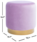 Safavieh Azai Round Ottoman Lilac / Gold OTT7501A