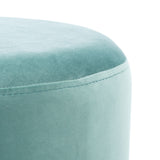 Safavieh Azai Round Ottoman Seafoam / Gold OTT7501B